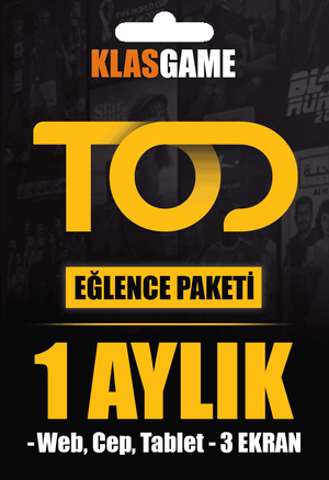 TOD 1 Aylık Eğlence Paketi (Web, Cep, Tablet)